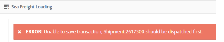 Shipment Should Dispatch First Alert 1